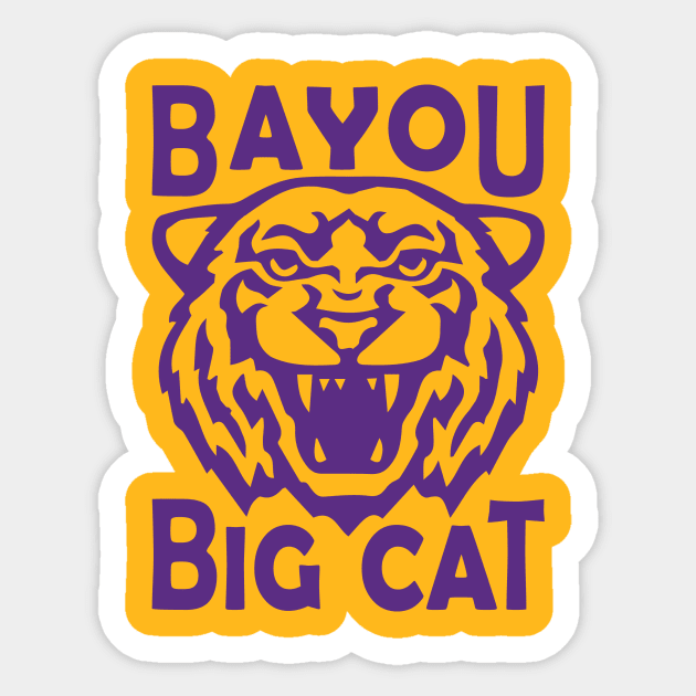 Bayou Big Cat Sticker by yallcatchinunlimited